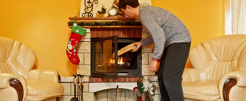 Rusted Metal Fireplace Restoration in Ocean Springs, Mississippi
